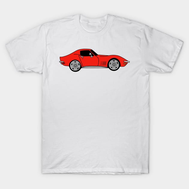 Monza Red C3 Corvette T-Shirt by ally1021